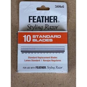 Feather Styling Razor Standard Replacement Blades 10 Count Made in Japan 433025